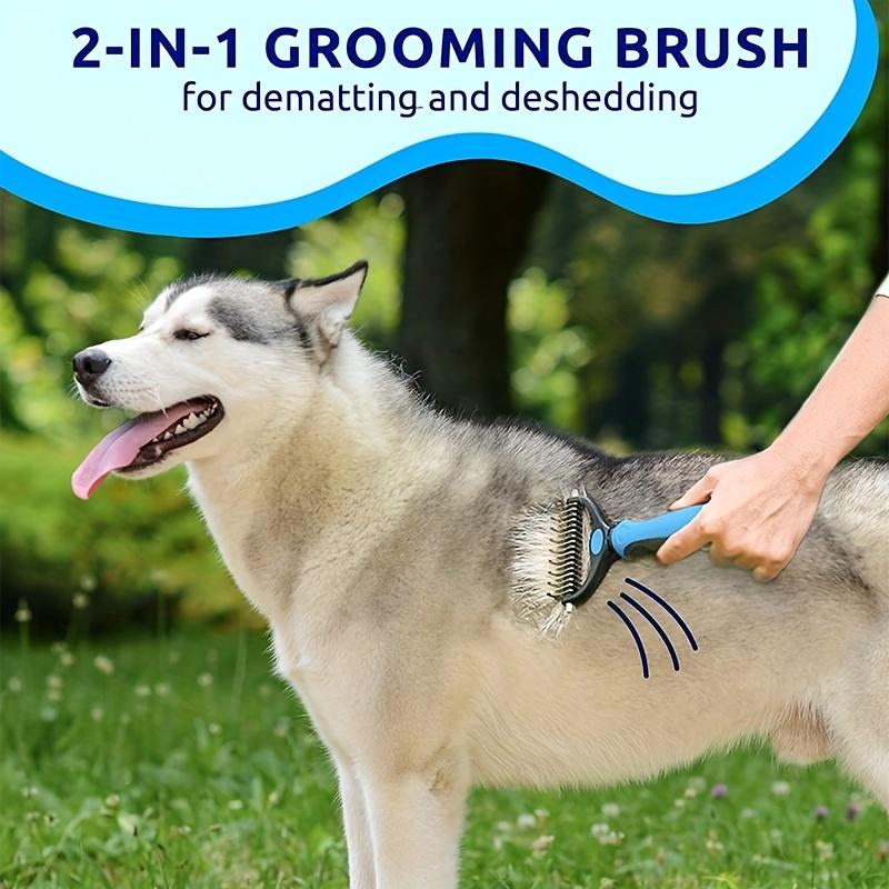 Dökülme ve Düğüm Çözme İçin Çift Taraflı Evcil Hayvan Bakım Aracı - Etkili Sonuçlar İçin Paslanmaz Çelik Köpek Tarağı