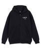 Astral Projection Star Swing Oversized Wide Shoulder Zip-Up Hoodie_Black