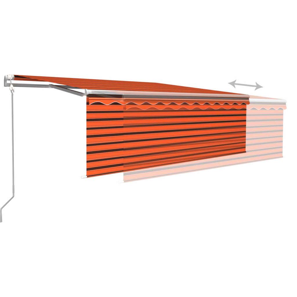 Automatic Retractable Awning with Valance 4.5 X 3 M Orange & Brown