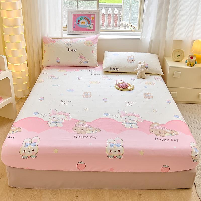 Reine Baumwolle Einzel- und Doppelbett Tasche Matratzenschoner Reine Baumwolle Spannbettlaken Staubdichter Bettschutz