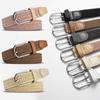 Unisex Elastic Stretch Canvas Belt - Korean Style Versatile Woven Waist Belt for Men and Women