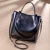Women's Leather Bag Summer New Commuter Tote Bag Large Capacity Bucket Bag Shoulder Messenger Bag