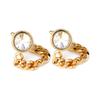Men's Luxury Crystal Inlaid Gold and Silver Chain Cufflinks