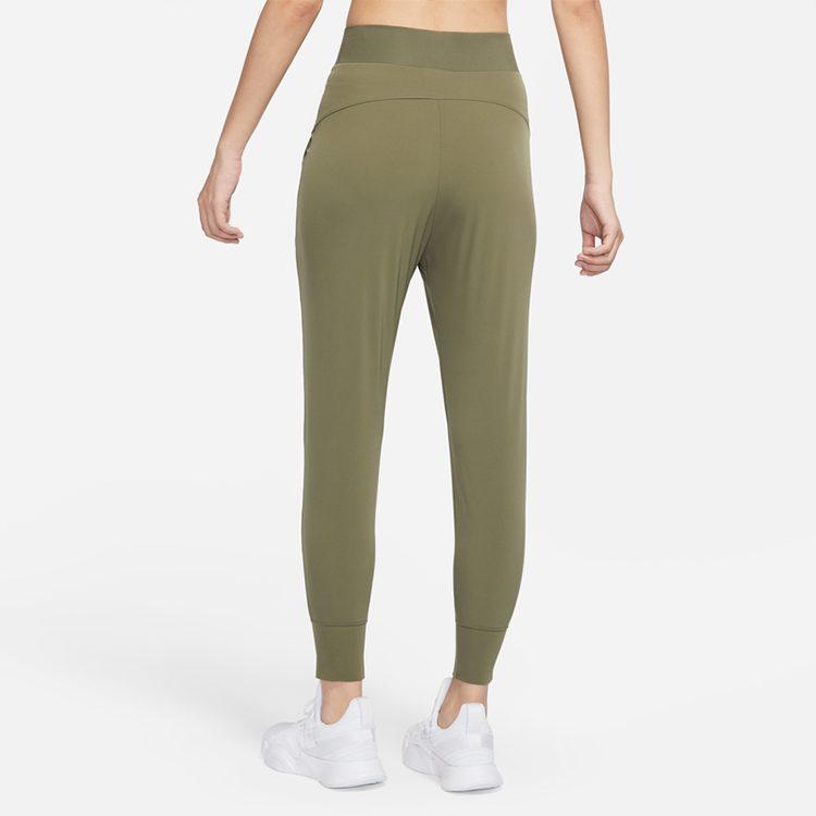 Nike Knitted Sweatpants Women's Green Moderate Slim Fit Pants CU4612-222