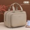 Large Capacity Multi-Compartment Travel Makeup Bag With Zippered Pockets Waterproof PU Cosmetic Organizer Women Men