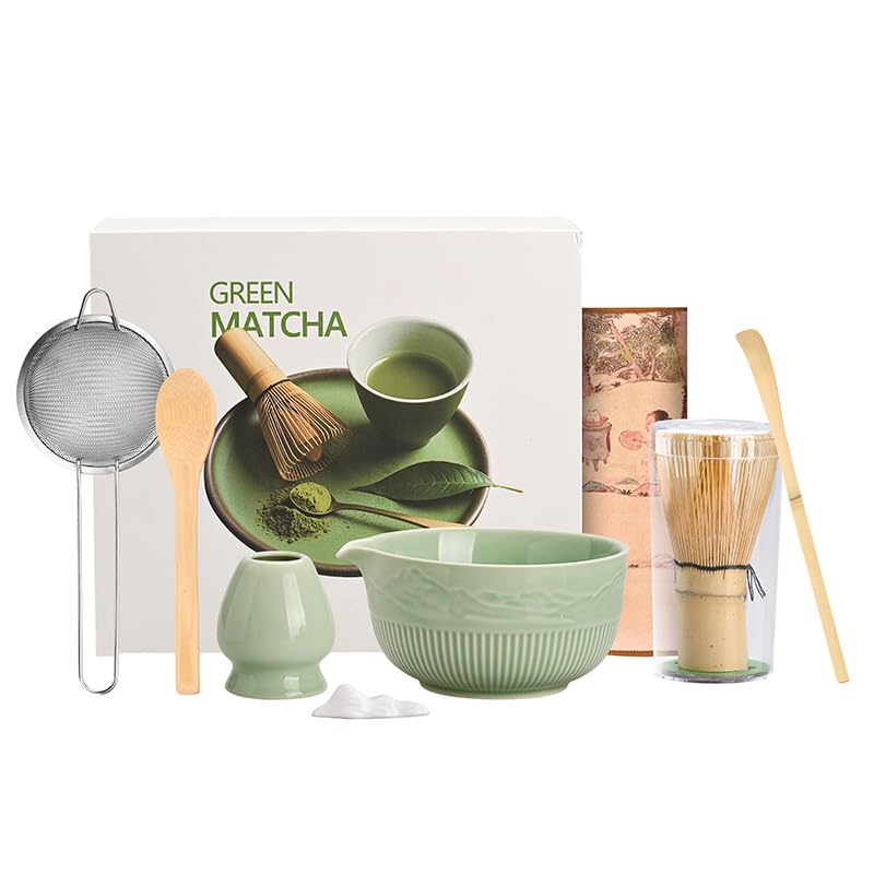 The 8-piece matcha tea bowl set, matcha tea bowl, and tea ceremony set are perfect for beginners, and also make great souvenirs, including a matcha