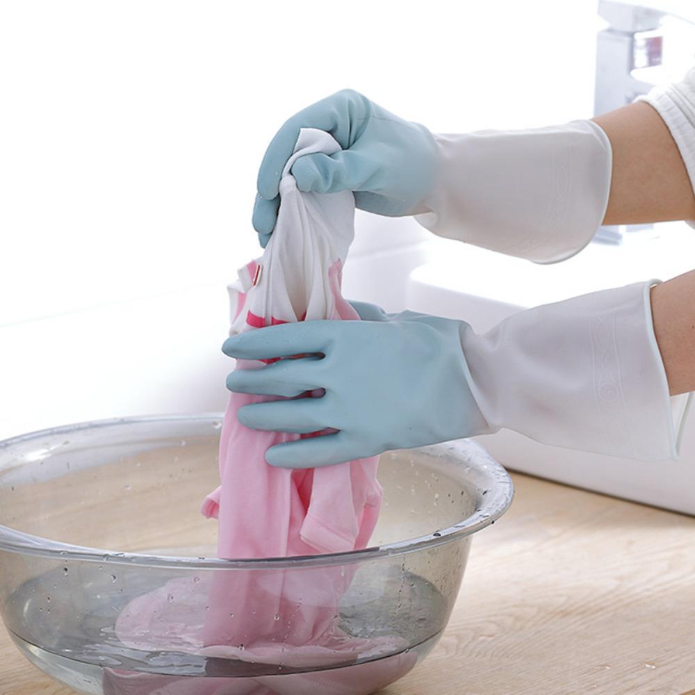 3 Pairs of Cleaning Gloves, Household Cleaning Dishwashing Gloves, Kitchen Dishwashing Gloves, Rubber Thin, Durable, Waterproof, Plastic Thick
