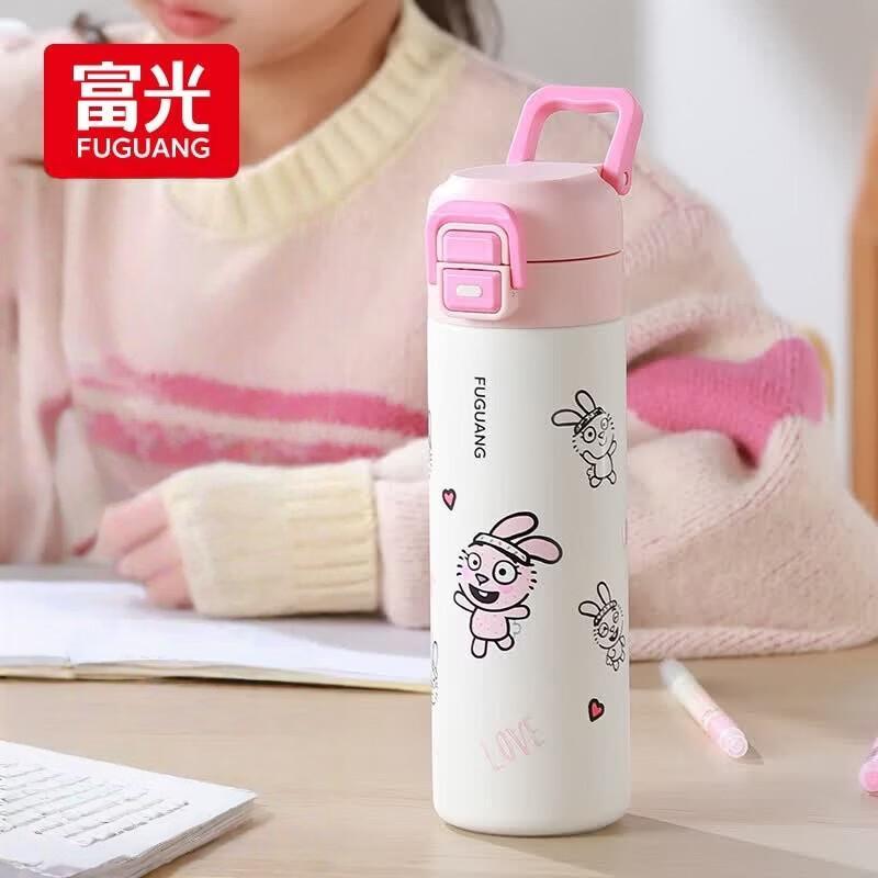 Детская термобутылка FUGUANG из нержавеющей стали 316L с трубочкой