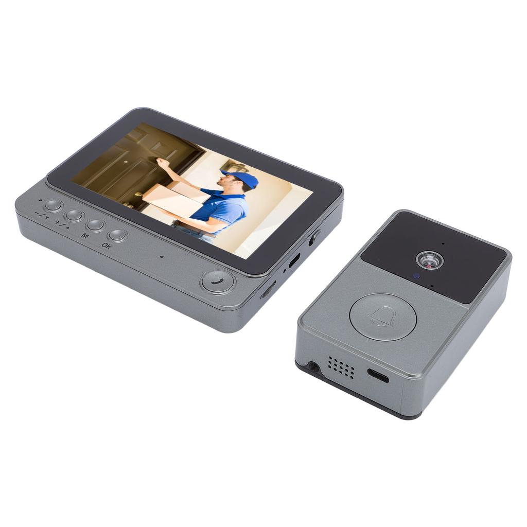 Video Doorbell Intercom System 2.4G Duplex Wireless Video Doorbell with Display Ding Dong Doorbell