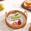 Handmade Imitation Rattan Storage Basket Plastic Dry Fruit Storage Tray  Kitchen