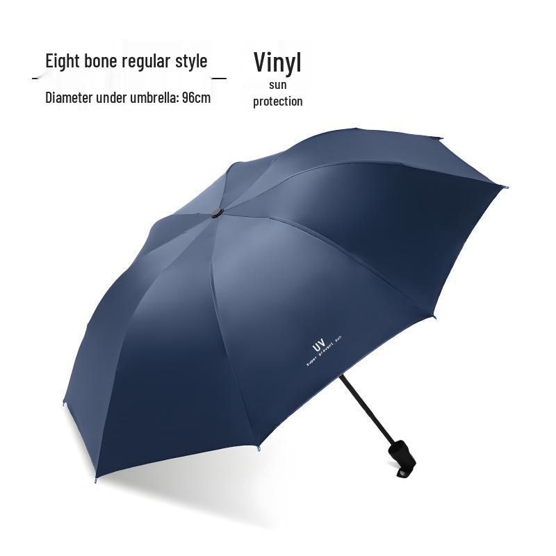60-Rib Automatic Women's Umbrella with Black UV Protection for Sun & Rain, Customizable and Portable.