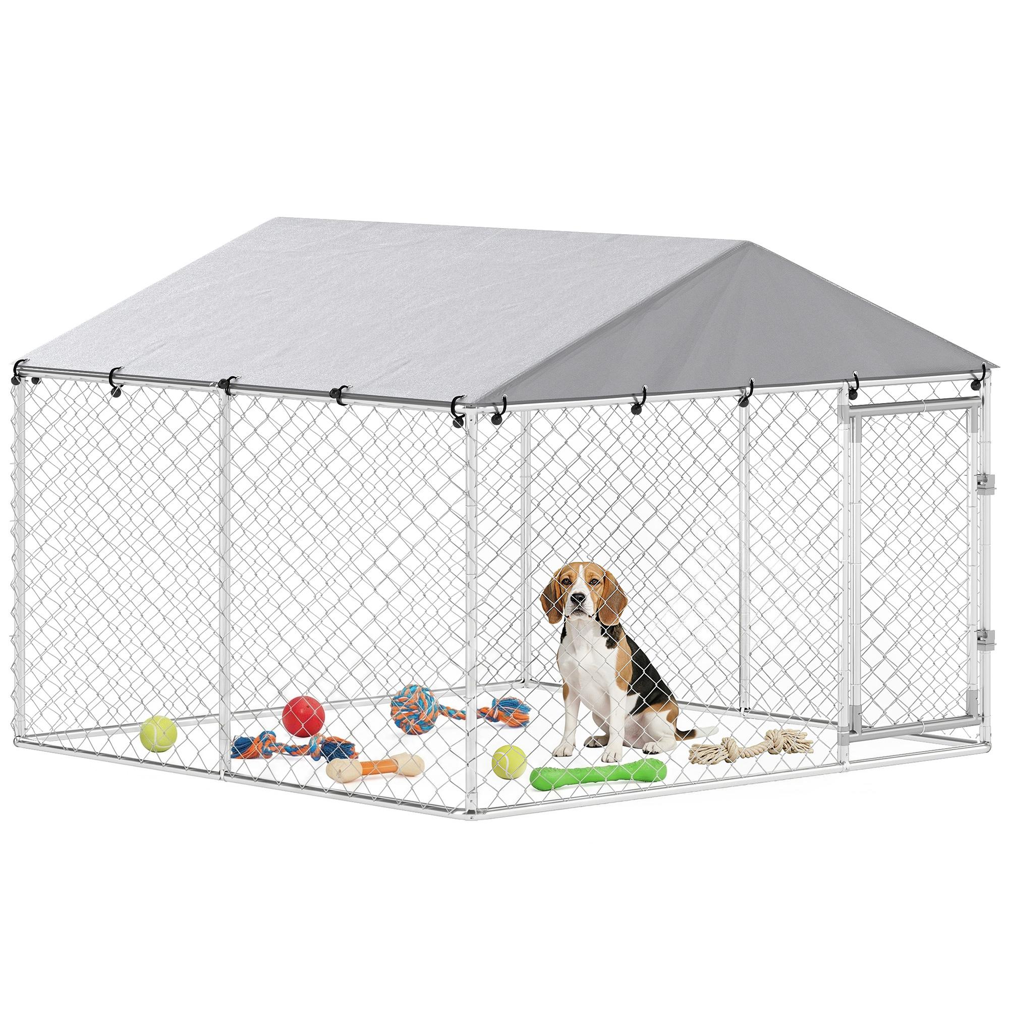 Outdoor Dog Pen, Galvanized Steel, with