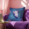 Cute Axolotl Square Double-Sided printed Pillow Case Bedroom Bedside Pillow Sofa Cushion Cover