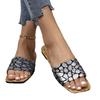 Summer New Rainbow Polka Dot Cool Slippers Women's Non-slip Lightweight Large Size Square Head Beach Shoes