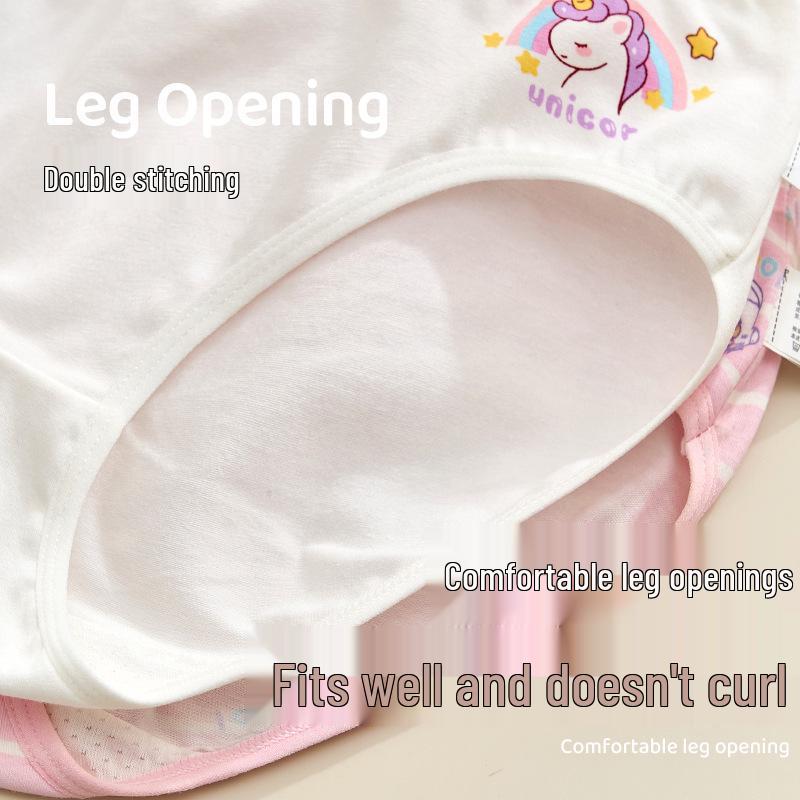 Girls' Triangle Underwear - A-Class Cotton Modal Ice Silk, No Wedgies, Big Kids Shorts.