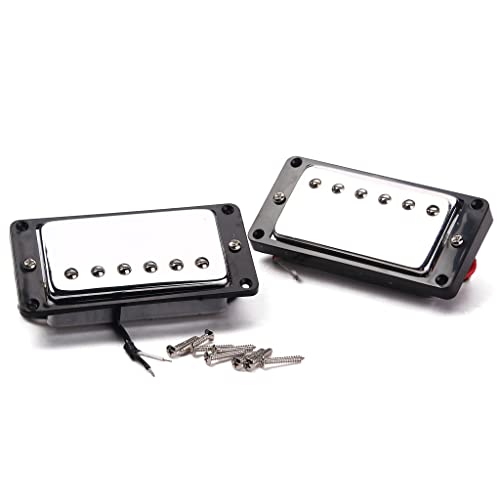 Ogdni Humbucker Guitar Pickups, Double Coil Pickup Set, Neck and Bridge Pickups for Les Paul LP-Style Electric Guitars, Replacement (GMC07)