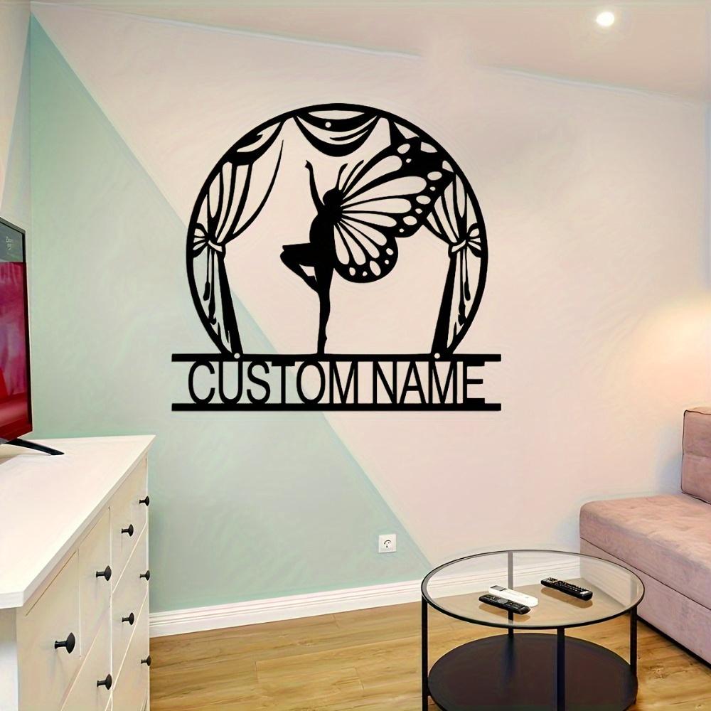 Custom Metal Wall Art Butterfly Princess Sign Outdoor Decor Christmas Gift