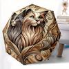1pc Cats Whiskers Automatic Open/Close Umbrella with Windproof, Functional Design, 8-Rib Sturdy Canopy