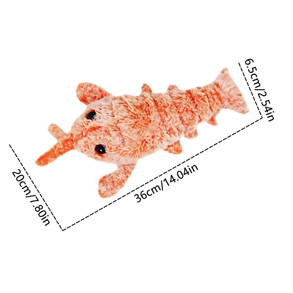 Cat Toys Electric Lobster USB Rechargeable Simulation Jumping Shrimp Plush Electric Pet Teasing Cat Dogs Toys Wiggly Lobster