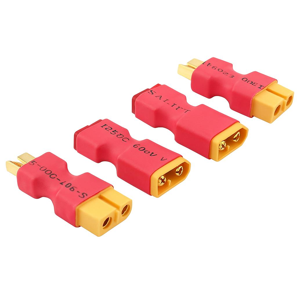 2 Pairs XT60 To T-Plug Deans Adapter – Universal RC Drone Connector – Durable and Reliable for Battery Conversion