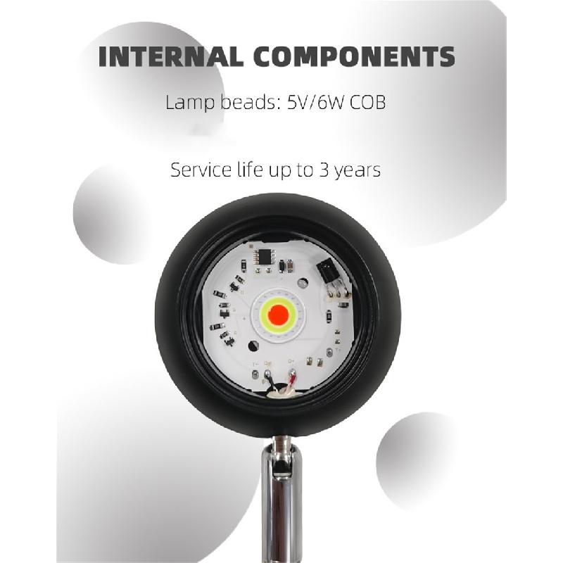 Sunset Effect Projection Lamp, remote control, rgb, rainbow atmosphere, LED light