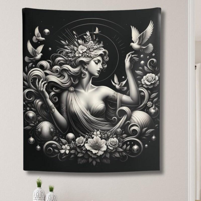 Tapestry Aphrodite Greek goddess of love art 75x100