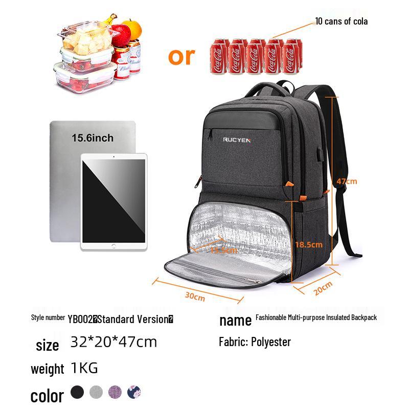 

2024 Stylish Waterproof Backpack with Insulated Lunch Bag for Middle School Girls