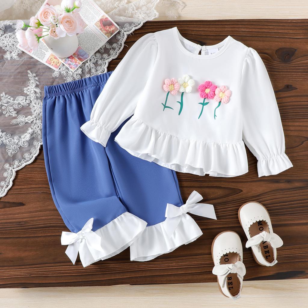 Kids Casual Long-Sleeve Set, Comfortable Daily Wear Outfits