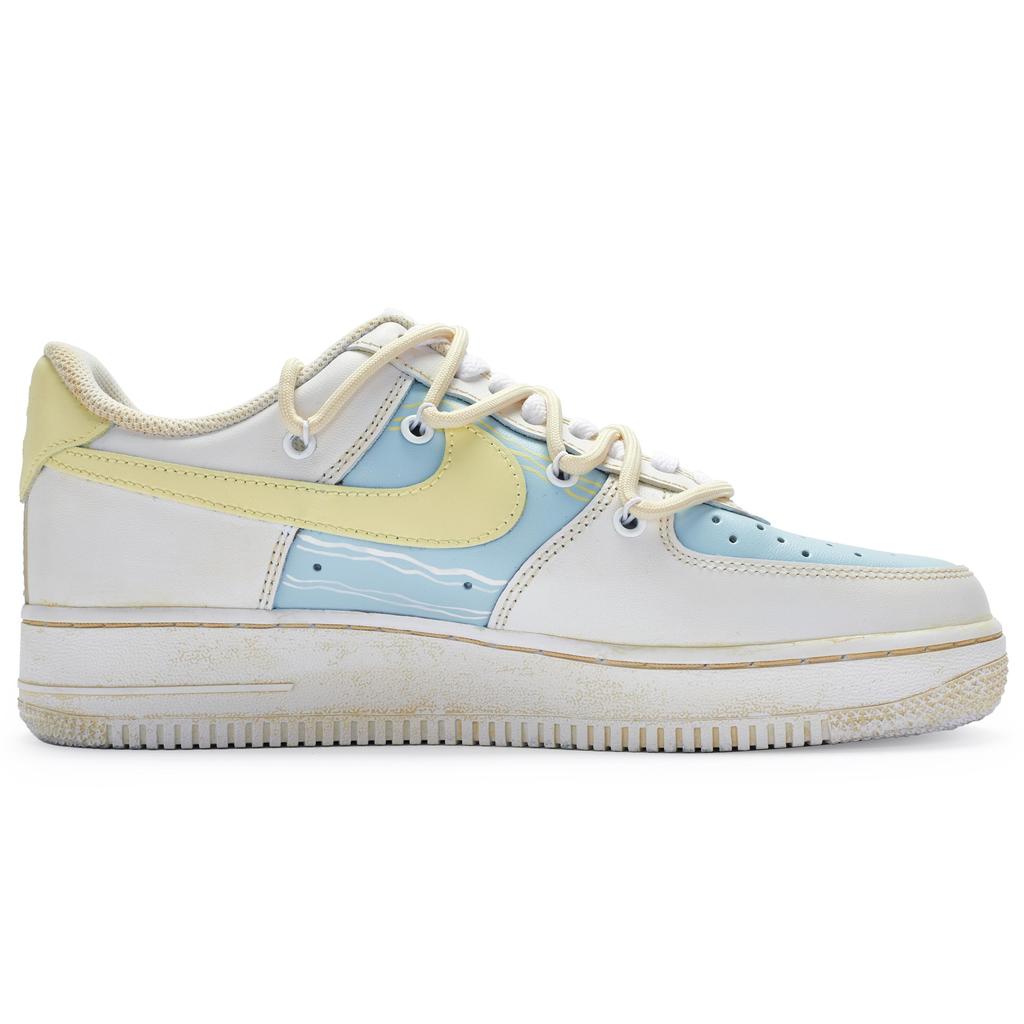 Nike Air Force 1 Low top Skateboard Shoes Men's Blue Yellow CW2288-111(Team80-)