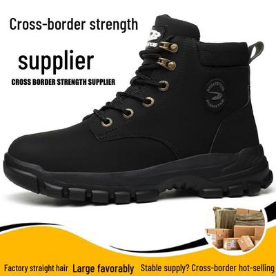 Botas de Segurança em Couro Microfibra Mais Vendidas: Anti-Esmagamento, Anti-Perfuração, Biqueira de Aço, Resistente ao Desgaste, Repelente à Água, Leve.