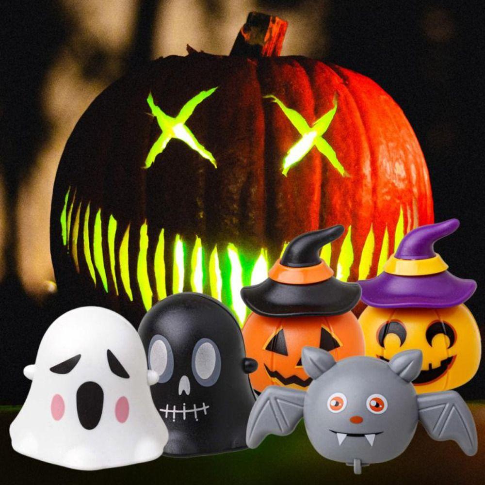 ABS Pumpkin Car Toy Cute Halloween Pull Back Toy Car Educational Ghost Inertia Toy Boys