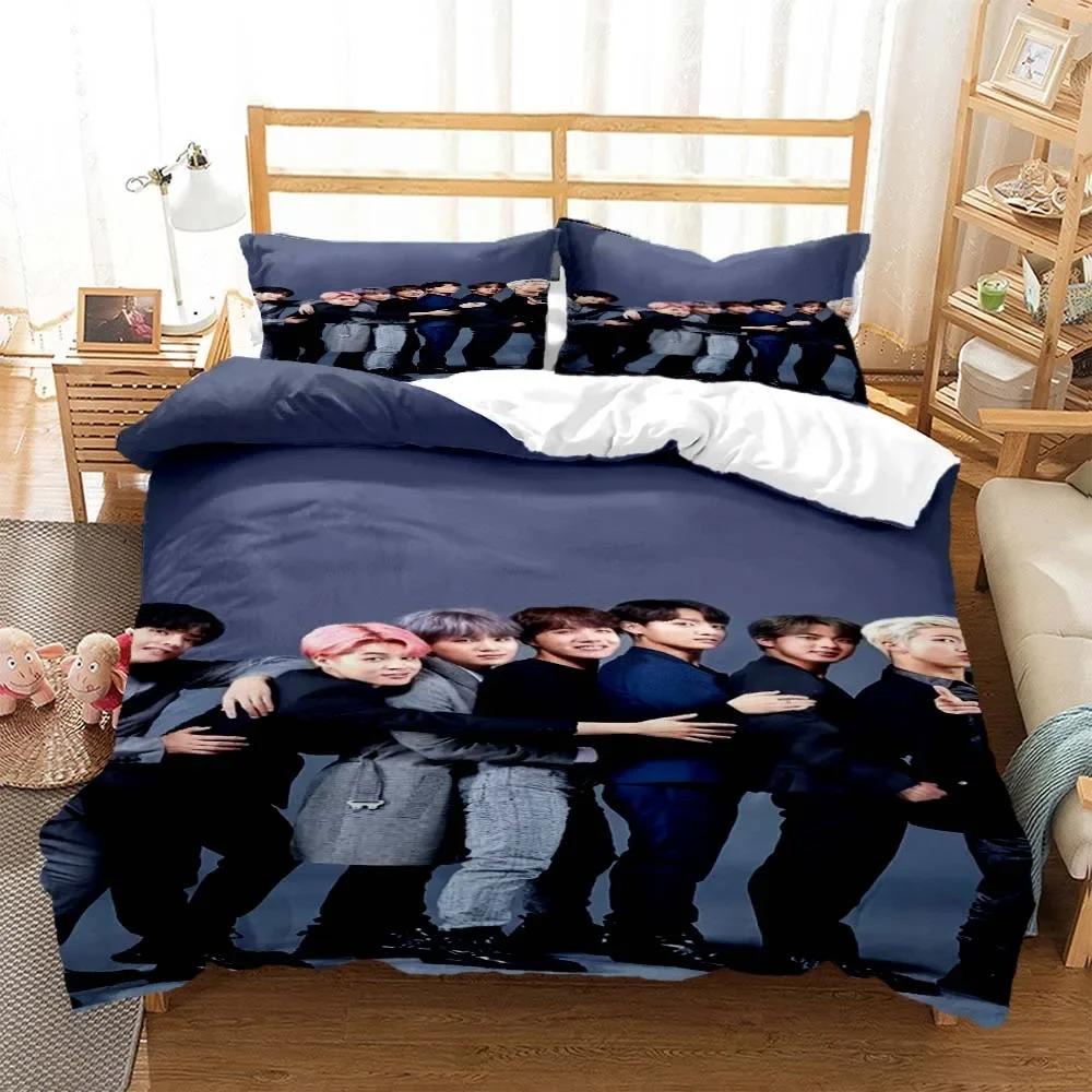Fashion Men's Top Tier Singer Printed Bedding Set for Youth Queen Bedding Set Quilt Cover Bedding Set for Youth