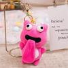Backpack Charm Plush Keychains Sticking Out Tongue Frog Magnetic Attraction Toy
