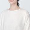 MUJI Hemp Rayon Short Sleeve Size S Women's Blouse, Off-White, (BC2IUA4S)