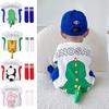 Personality tail Baby Clothes with with socks Infant Bodysuits Short Sleeve Toddler Clothing Boy Girls Clothes Baby Rompers Costumes