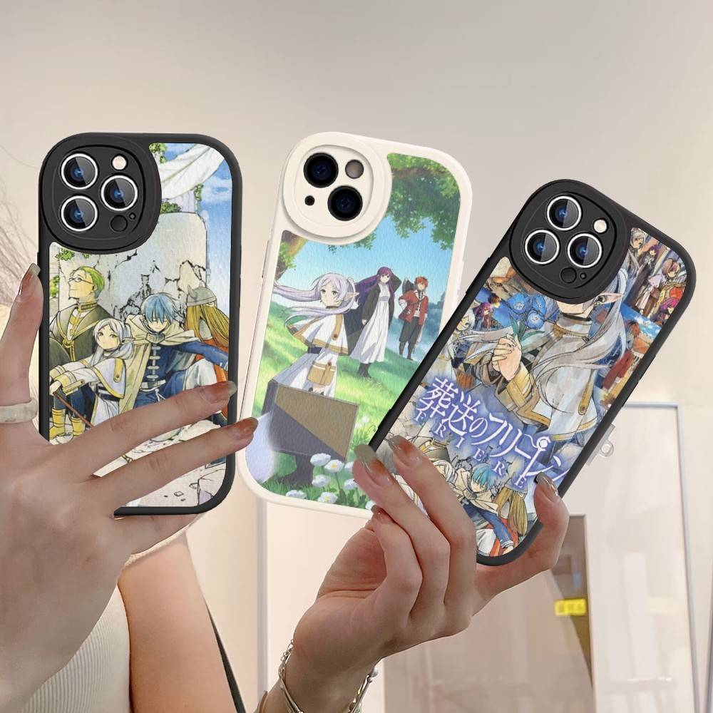 Popular Anime Frieren Beyond Journeys End 1 2 Leather Phone Case For IPhone 15 14 13 Pro Max 12 11 16 Plus Phone Cover