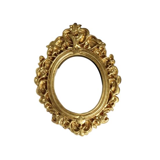 Barock Mini-Bilderrahmen Retro Kleiner Fotorahmen Vintage Winziger Fotorahmen DIY Zubehör für Schmuck Handyhüllen Kühlschrankmagnete Basteln