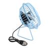 4 Inch Mini Desktop Fan USB Charging Metal Personal Small Air Circulator Cooling Fan Blue