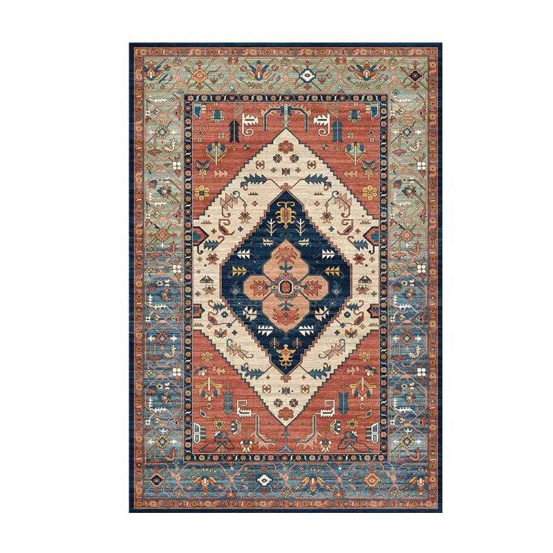 Persian Crystal Velvet Living Room Carpet American Retro Ethnic Style Carpet Hotel Bed And Breakfast Full Of Carpet