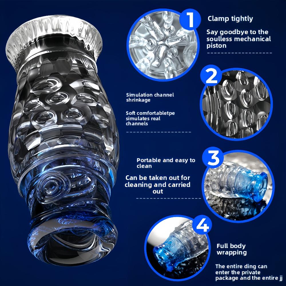 Male Masturbator Dual-Ended Vagina Penis Endurance Trainer Realistic Pocket Vagina Soft TPE Glans Massager Adult Toy