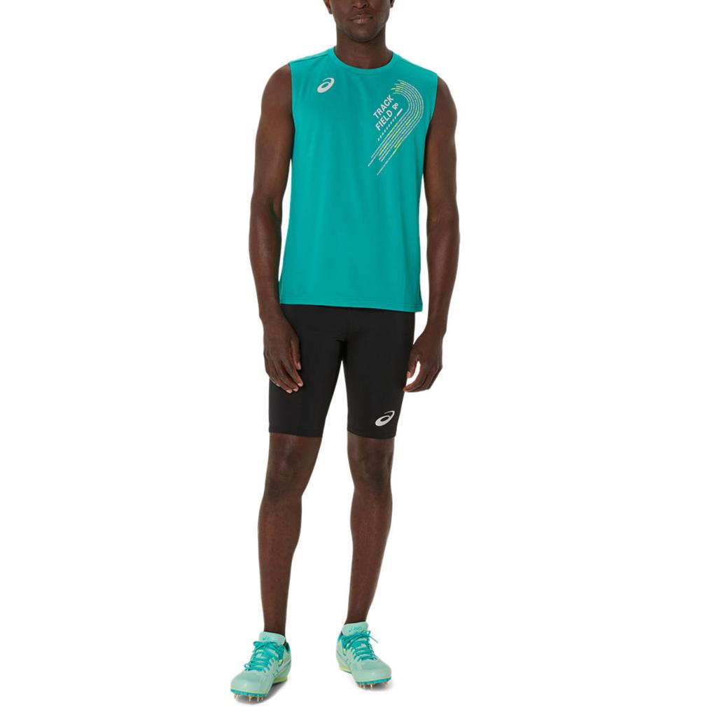 ASICS Tank Top Men's Blue Green 2091A743-414
