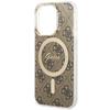 Etui do iPhone 15 Pro Guess - case pokrowiec brązowy MagSafe