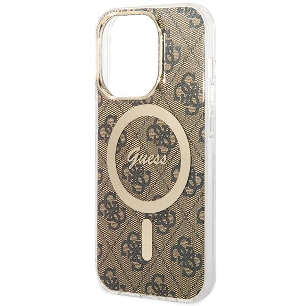 Guess GUHMP15LH4STW iPhone 15 Pro6.1" Brown/brown Hardcase IML 4G MagSafe