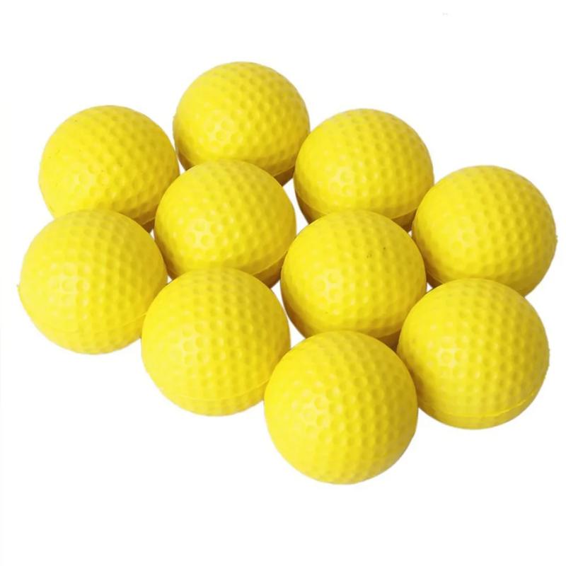 Yellow PU Foam Golf Balls Sponge Elastic Indoor Outdoor Practice Training