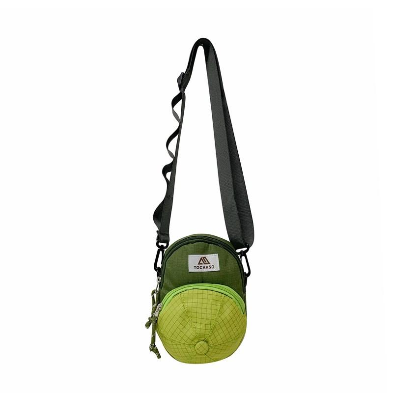 Checkered Color Double Children Shoulder Bag Outdoor Travel Casual Bag Crossbody
