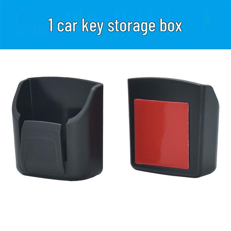 

Car Console Remote Control and Key Organizer - Adhesive, No Trace, Car-Safe Storage Box чёрный