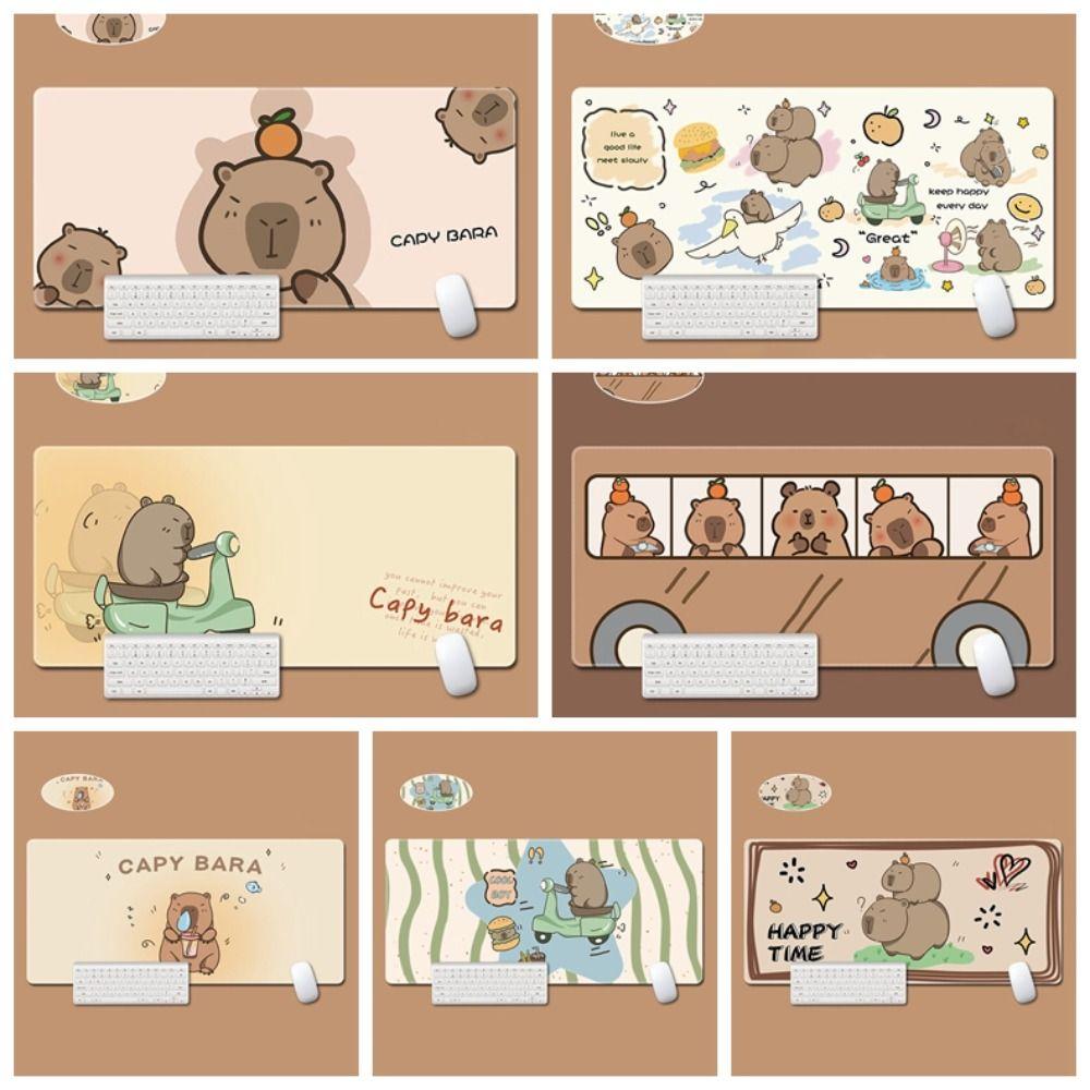 

Нескользящий коврик для стола Capybara Keyboard Mouse Mat Cute Laptop Table Mat