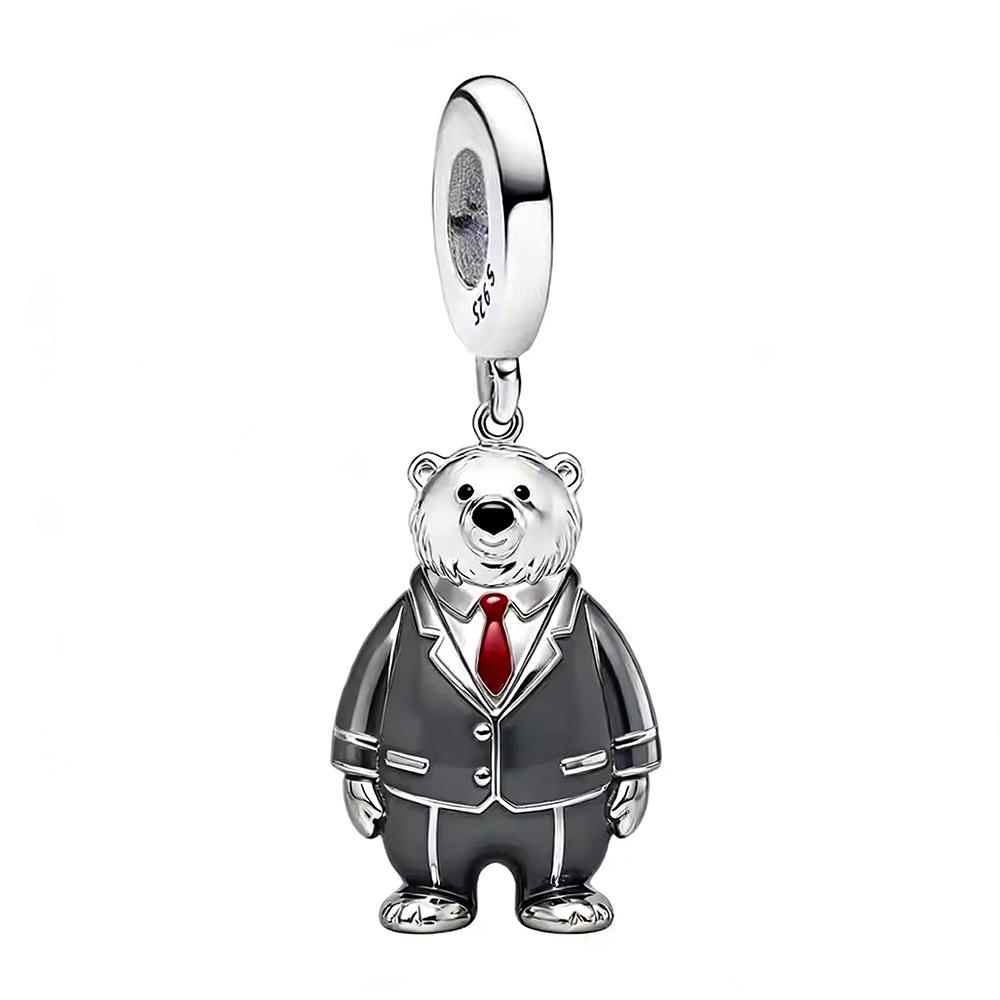 

Potdemiel Rabbit Zoo Character 925 Silver Beads Charm Fit Bracelet Keychain DIY Jewelry Gift for Women