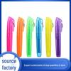Fluorescent Pen with Iron Hook and Highlighter In Mini Bright Colors