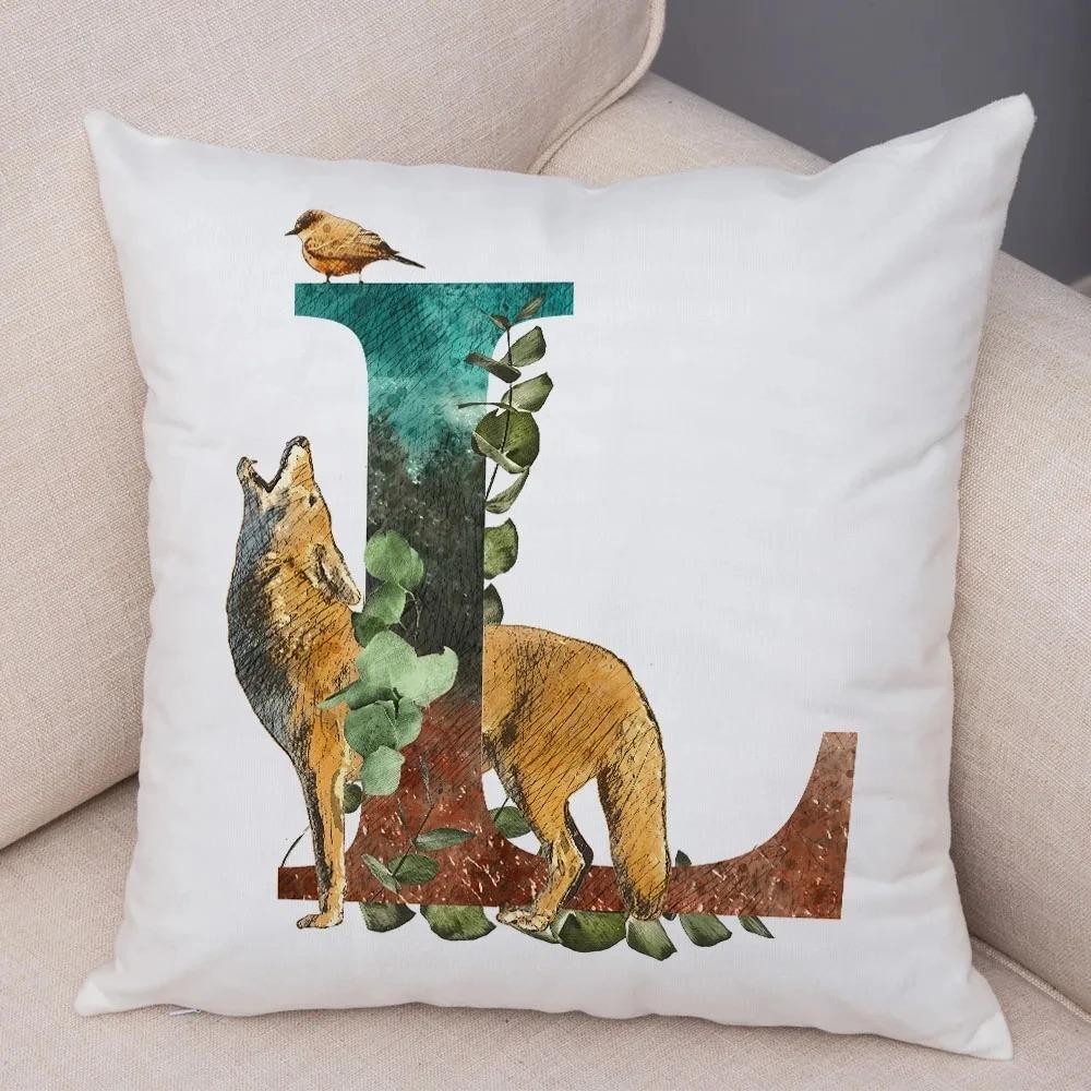 Cartoon Animal Letter Decorative Pillowcase Car Ornaments Office Living Room Sofa Home Pillowcase